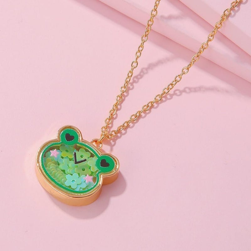 DOYYCA Locket Necklace Cute Cat Frog Locket Pendant Necklace for Girls Jewelry Birthday Gifts - Image 1